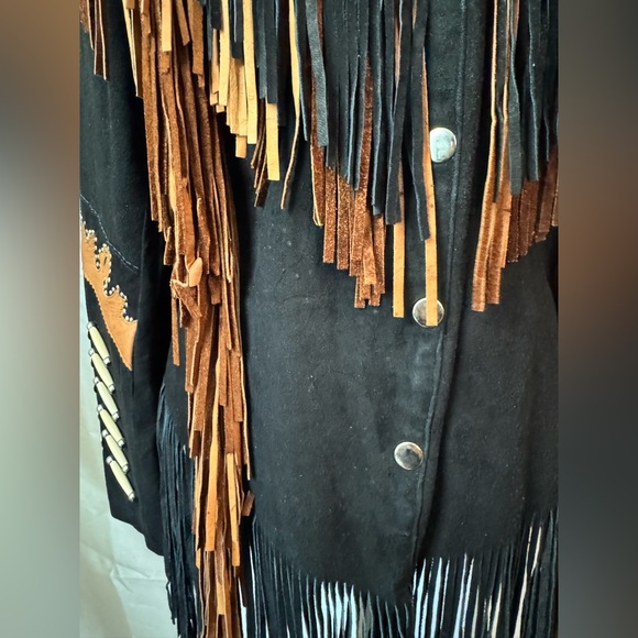 Vintage western fringe leather jacket - Picture 9 of 15